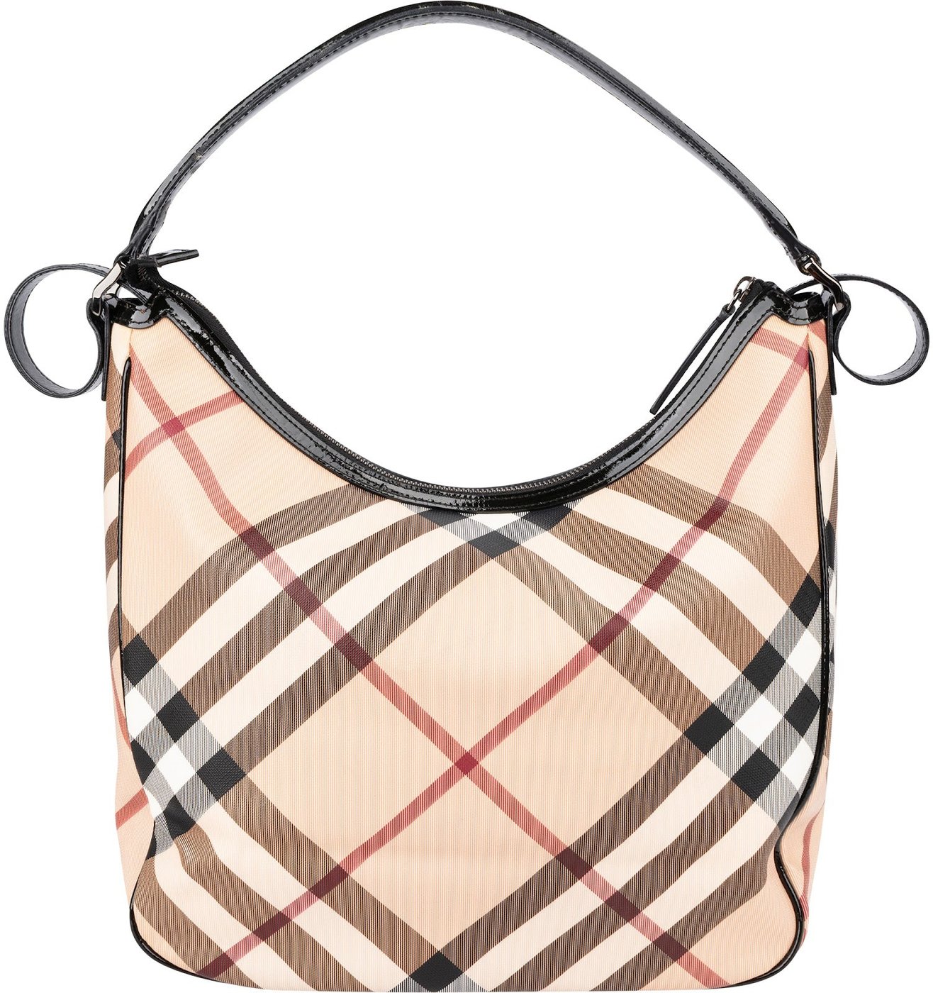 Burberry Nova-Check Monogram Hobo Shoulder Bag