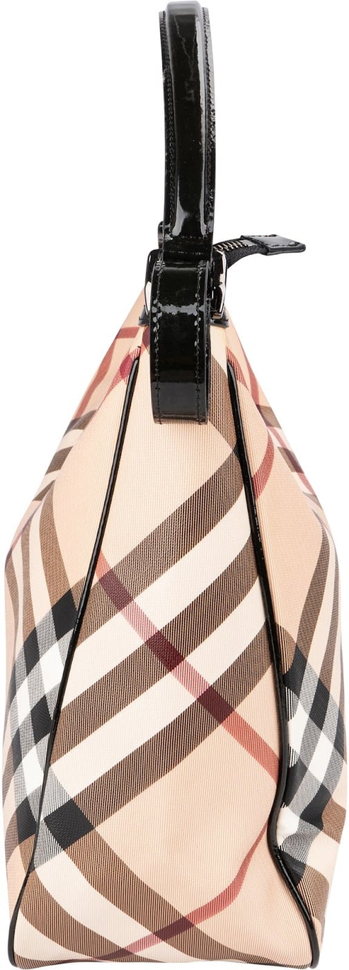 Burberry Nova-Check Monogram Hobo Shoulder Bag