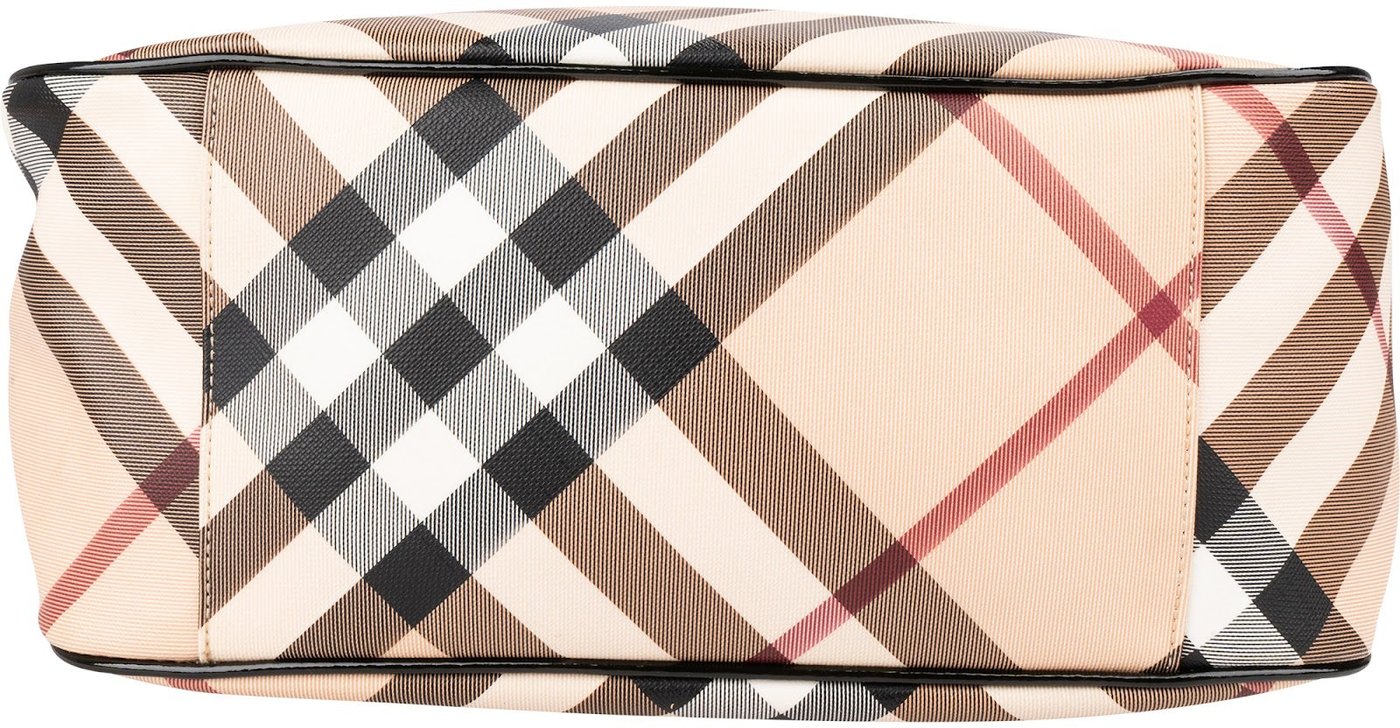 Burberry Nova-Check Monogram Hobo Shoulder Bag