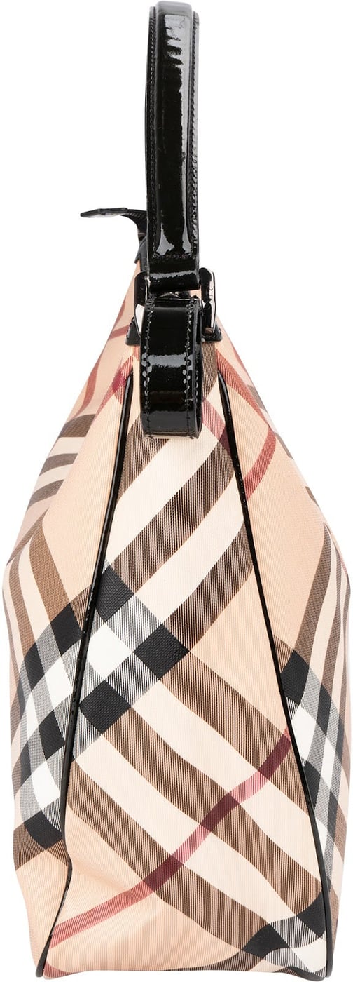 Burberry Nova-Check Monogram Hobo Shoulder Bag