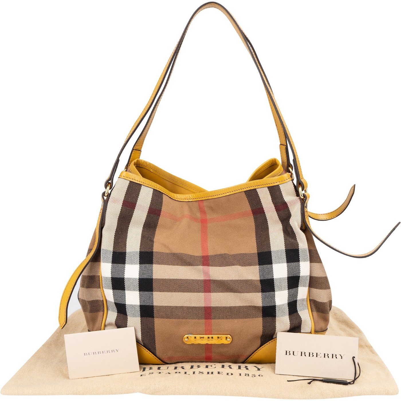 Burberry Nova-Check Monogram Haymarket Hobo Shoulder Bag