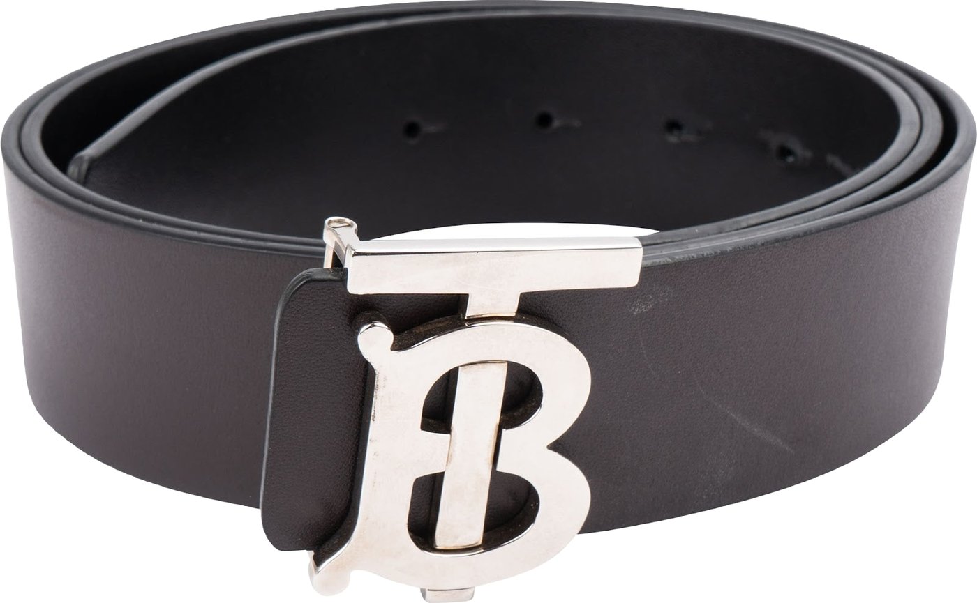 Burberry Bicolor Leather Reversible TB Belt (105/42)