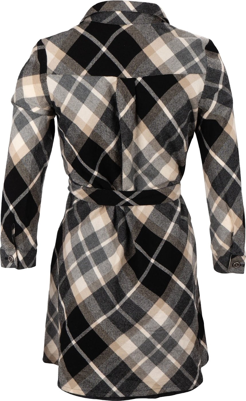 Burberry Blue Label Checked Wool Belt Longsleeve Button Up Dress (38)