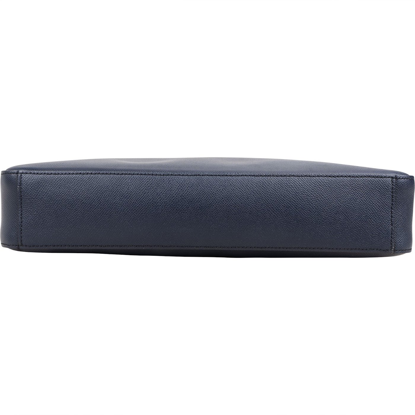 Burberry Blue Pebbled Leather Briefcase Handbag