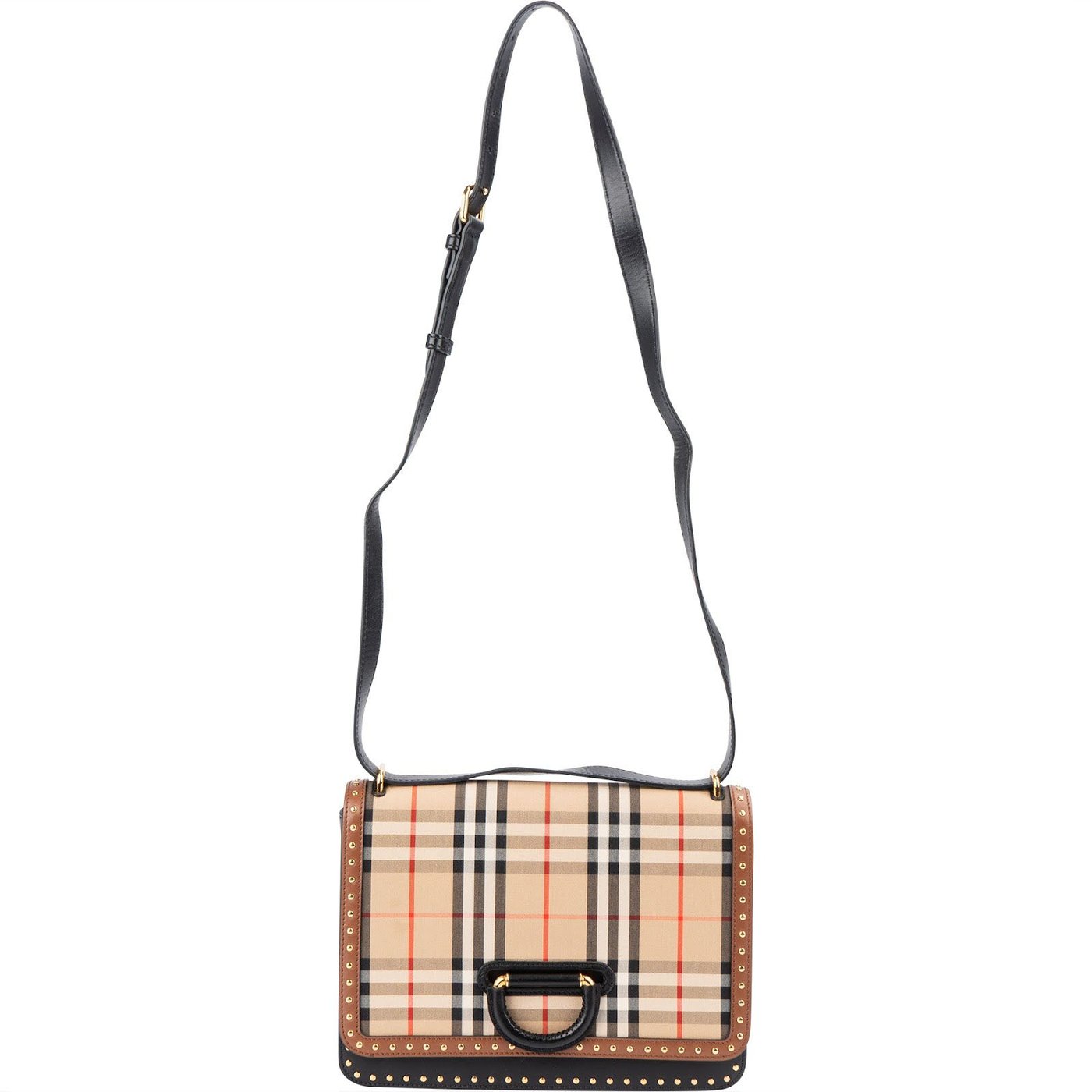 Burberry Vintage Check Studded D-Ring Crossbody Bag
