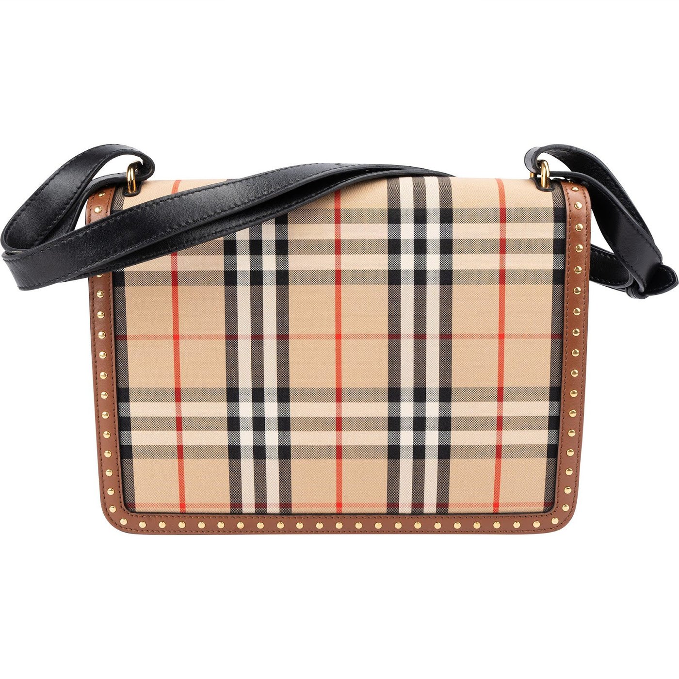 Burberry Vintage Check Studded D-Ring Crossbody Bag