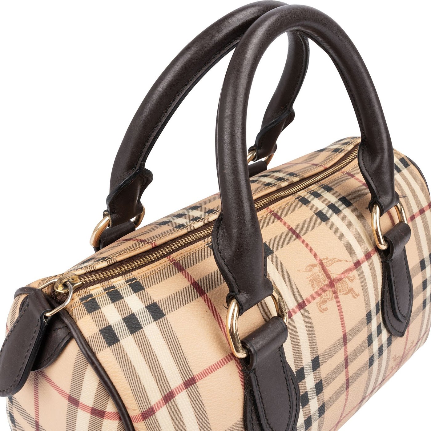 Burberry Haymarket Check Boston Handbag