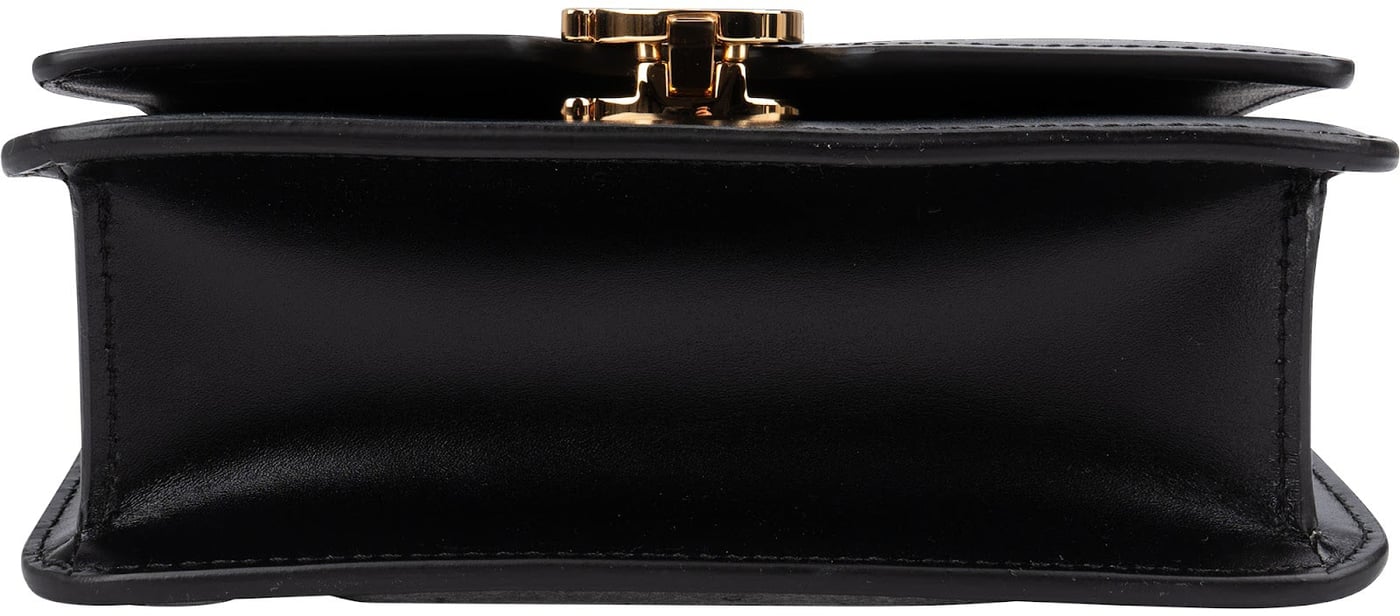 Burberry Black Leather TB Belt Handbag