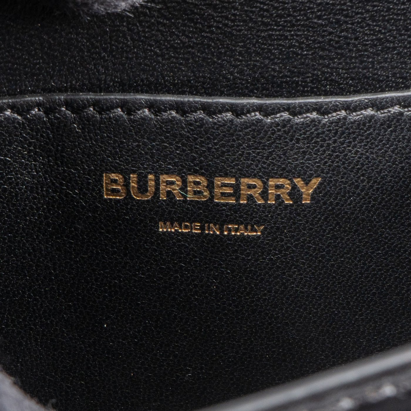 Burberry Black Leather TB Belt Handbag