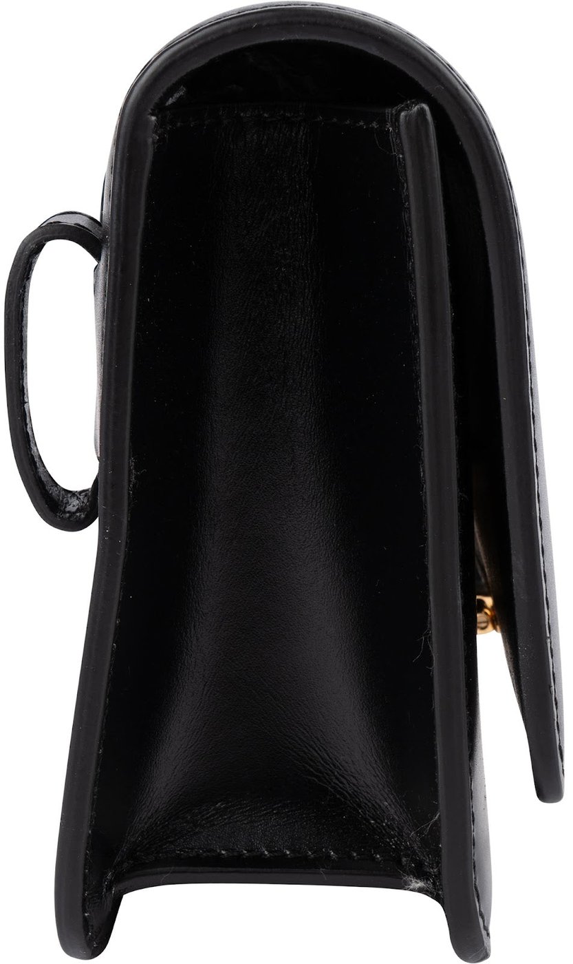 Burberry Black Leather TB Belt Handbag