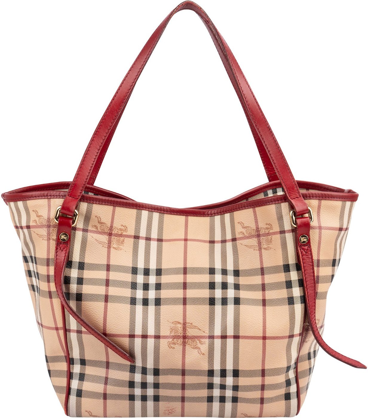 Burberry Coated Canvas Haymarket Check Hobo Shoulder Bag