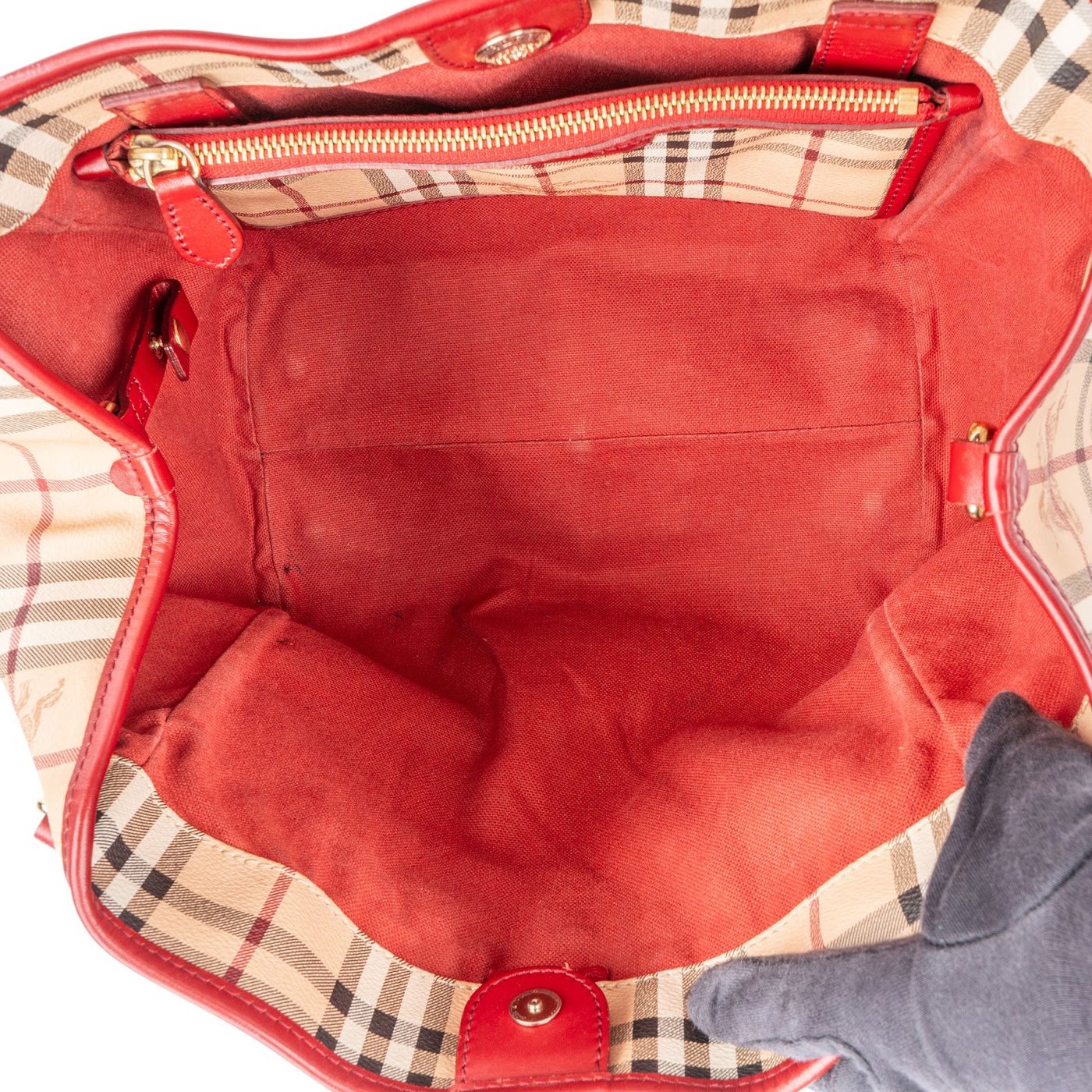 Burberry Coated Canvas Haymarket Check Hobo Shoulder Bag