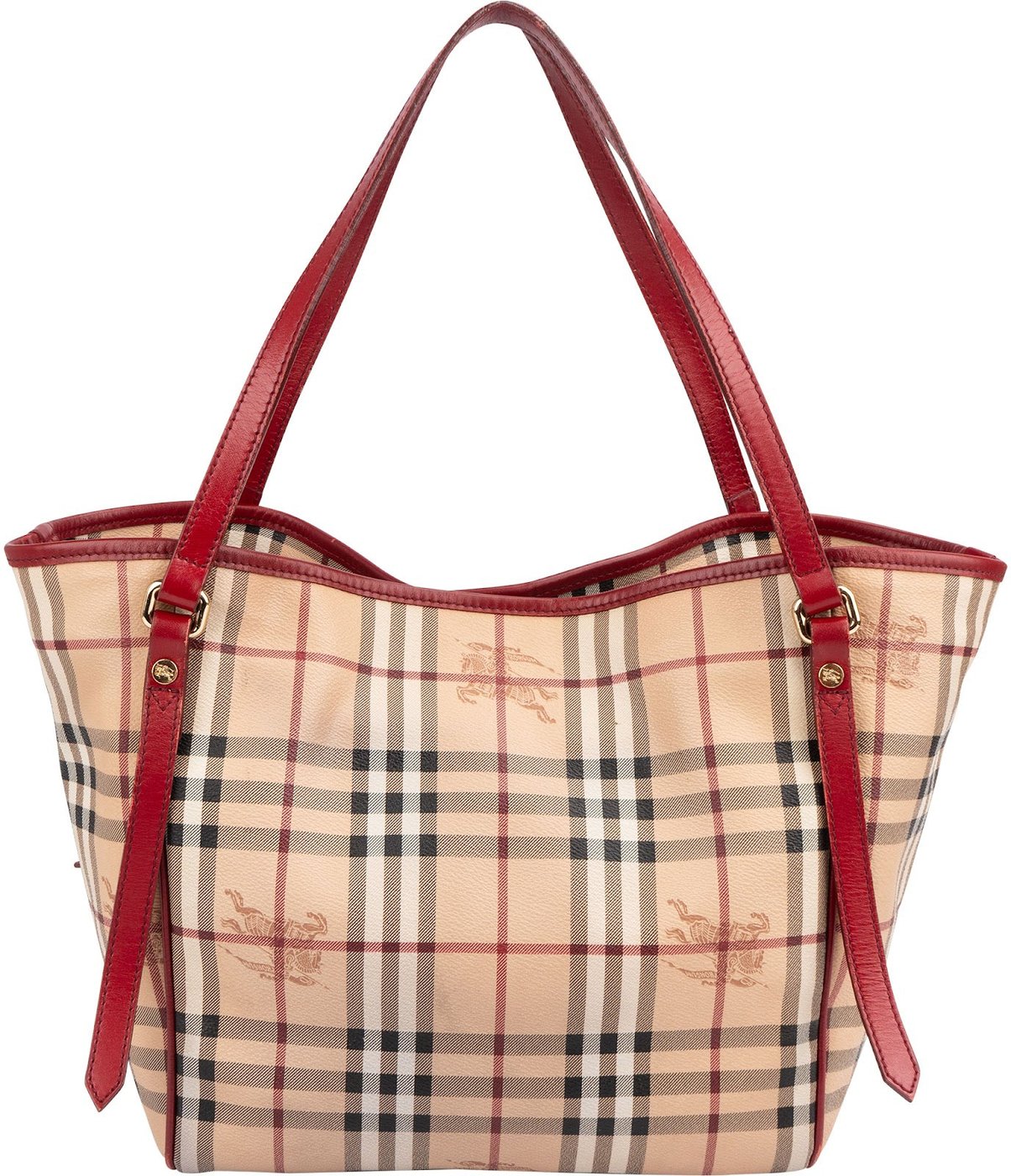 Burberry Coated Canvas Haymarket Check Hobo Shoulder Bag