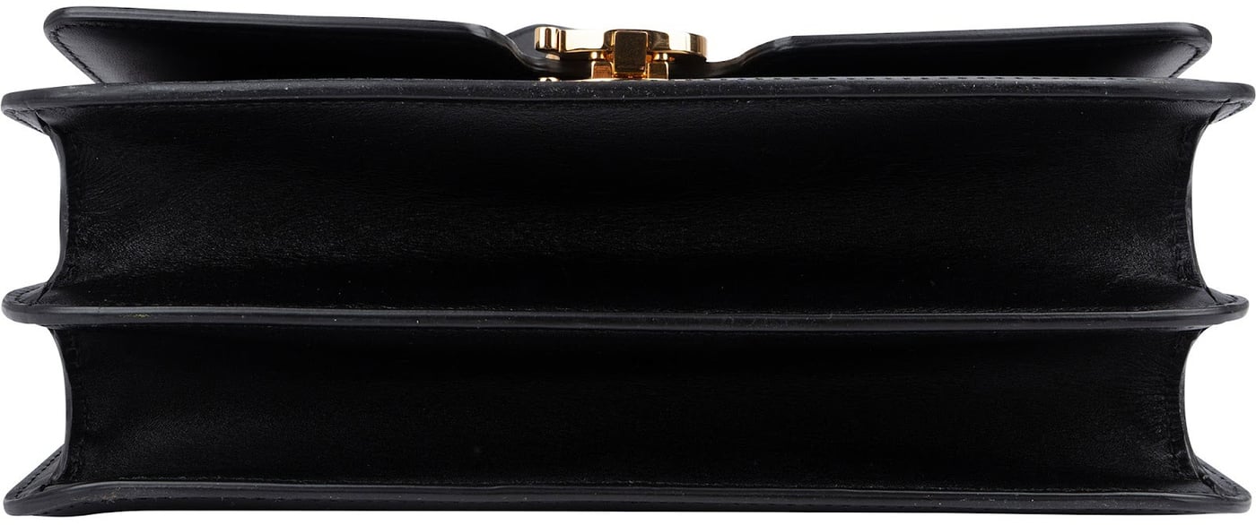 Burberry Calfskin Box Leather TB Crossbody Bag
