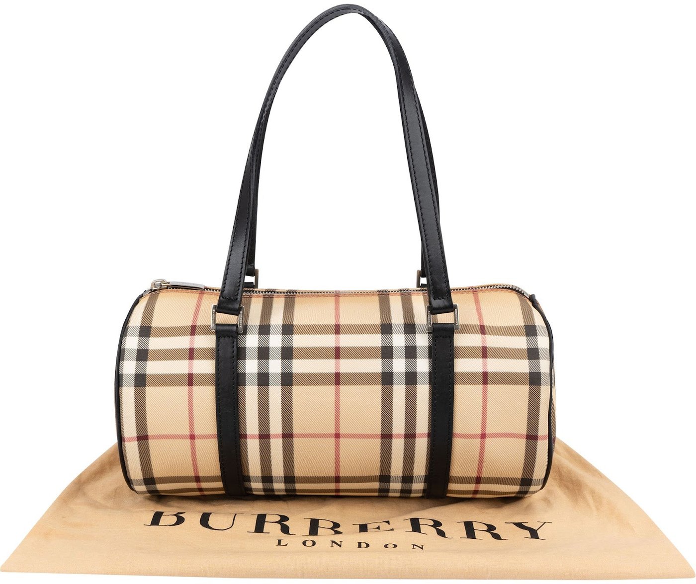 Burberry Nova-Check Monogram Nova Check Barrel Handbag