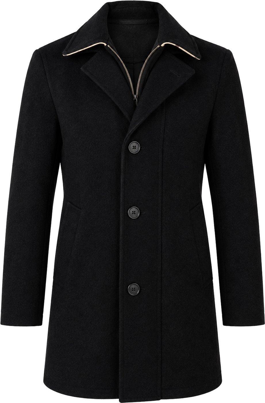 Burberry Black Men’s Wool Coat (46 / S)