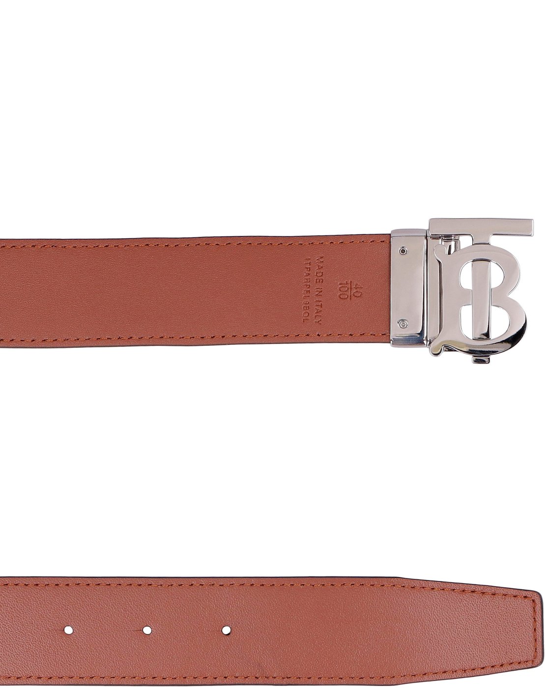 Reversible leather belt