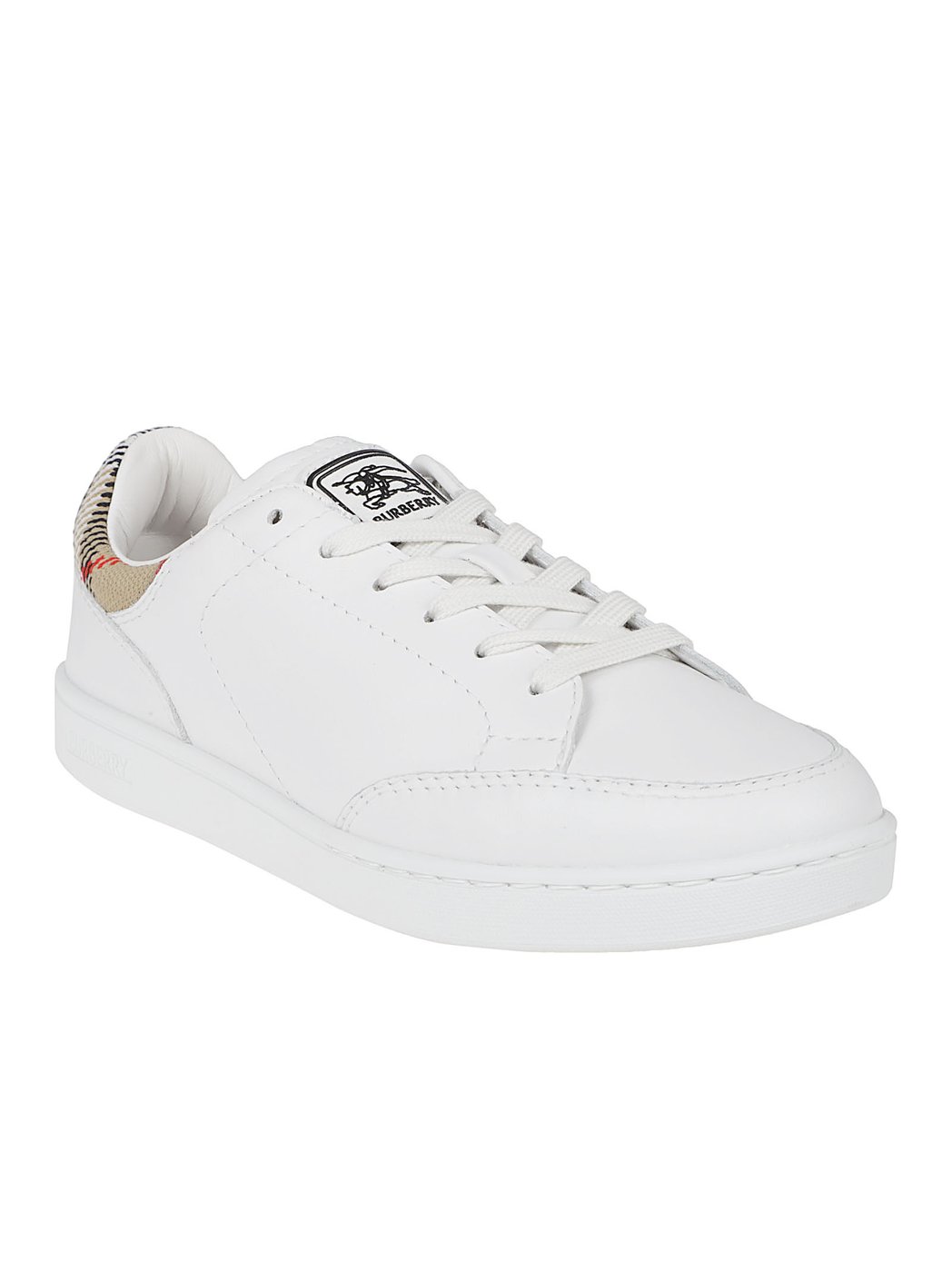 White Leather Low-Top Sneakers