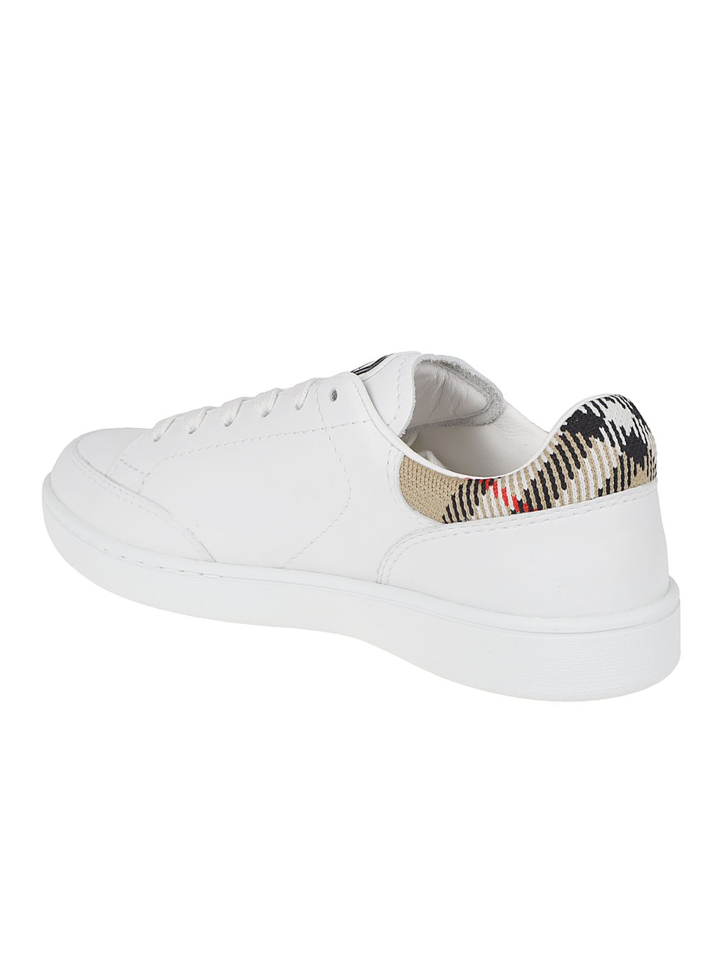 White Leather Low-Top Sneakers