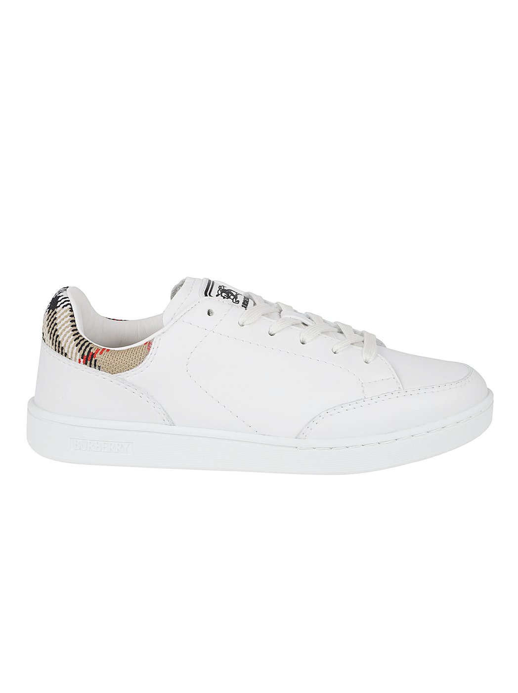 White Leather Low-Top Sneakers