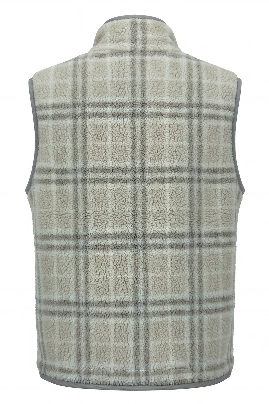 Checked gilet in a wool-cashmere blend