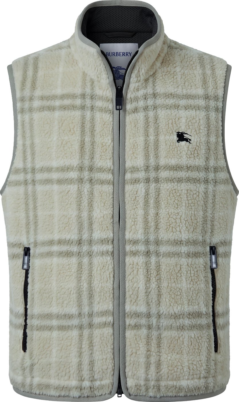 Checked gilet in a wool-cashmere blend
