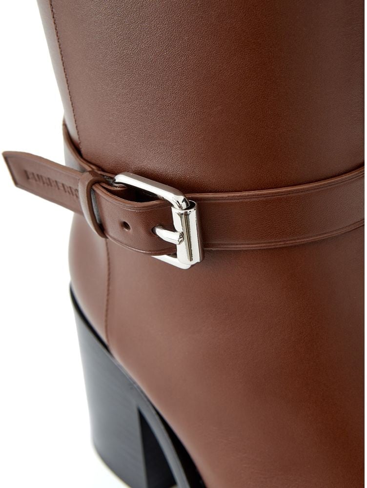 Burberry Brown Leather Ankle Boots