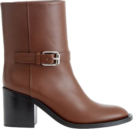 Burberry Brown Leather Ankle Boots