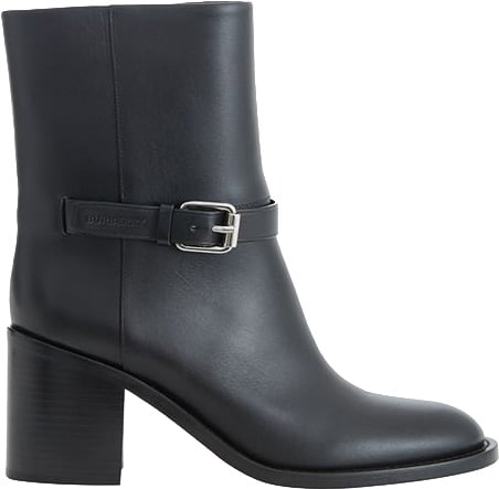 Burberry Black Leather Ankle Boots