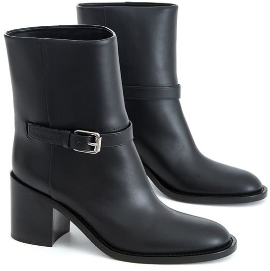 Burberry Black Leather Ankle Boots