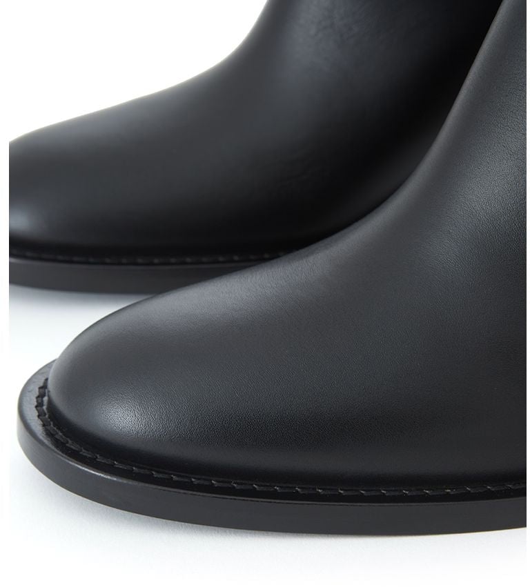 Burberry Black Leather Ankle Boots