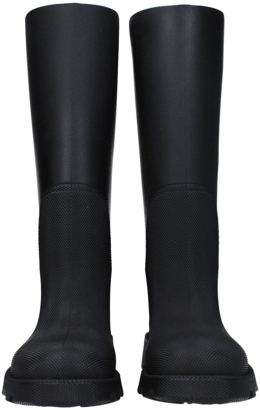 Burberry Black Cotton Rain Boots