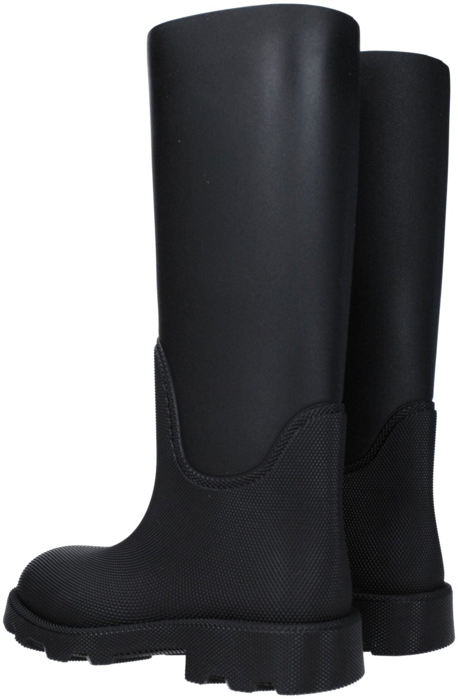 Burberry Black Cotton Rain Boots