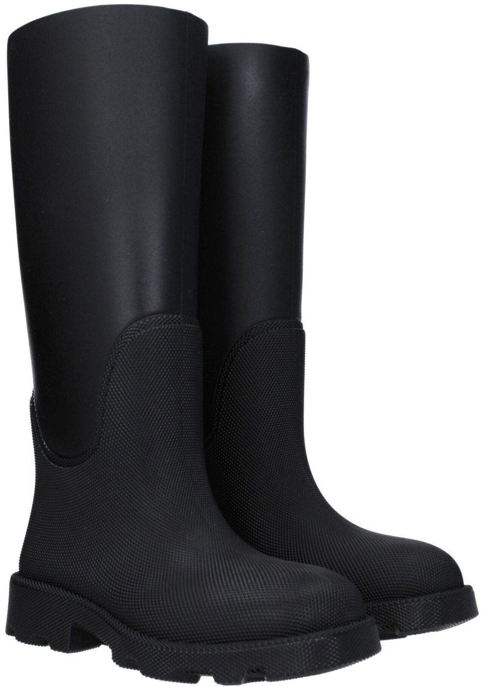 Burberry Black Cotton Rain Boots