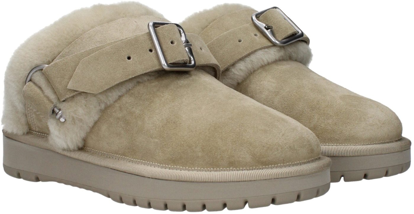 Burberry Green Leather Slippers