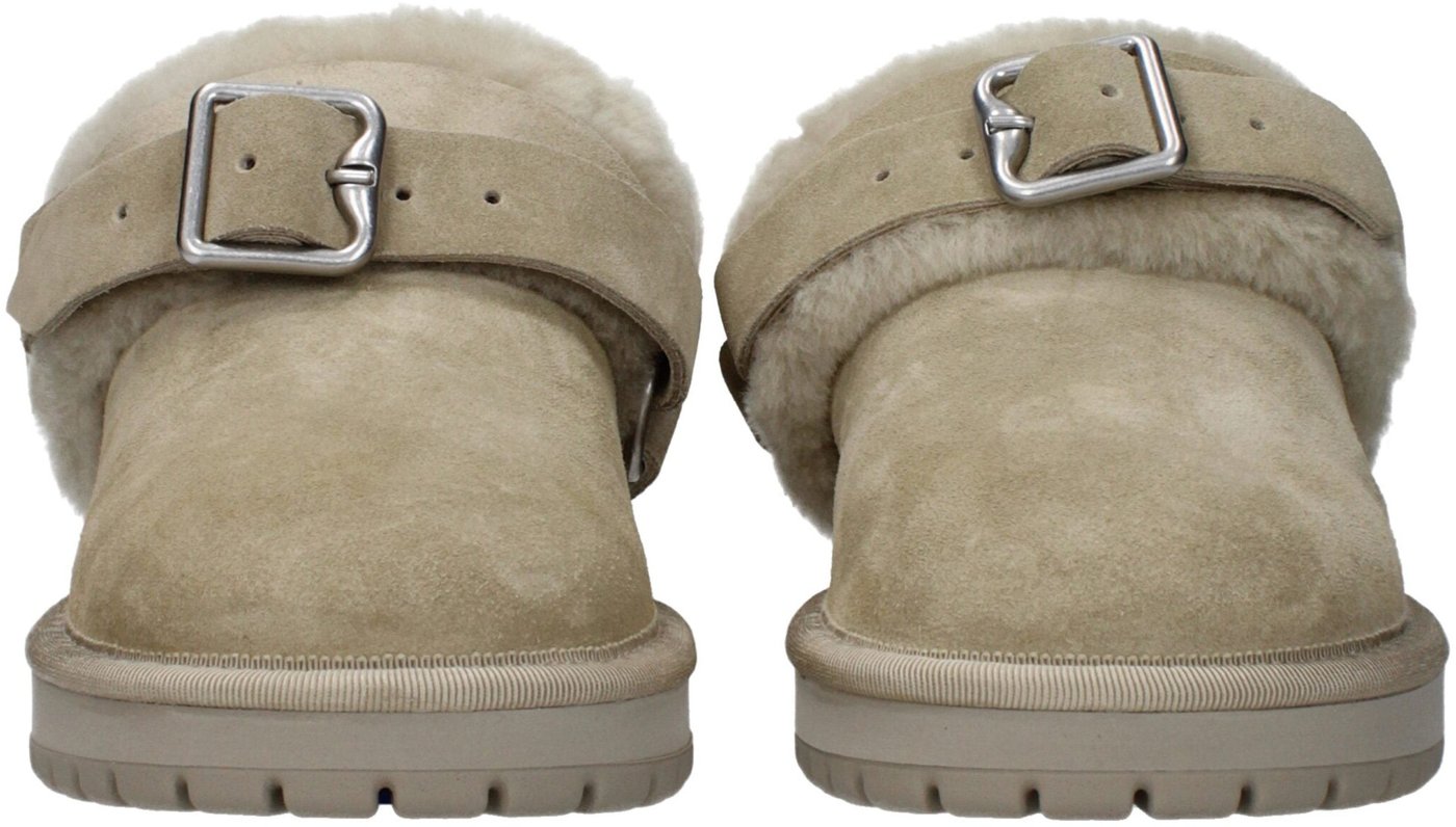 Burberry Green Leather Slippers
