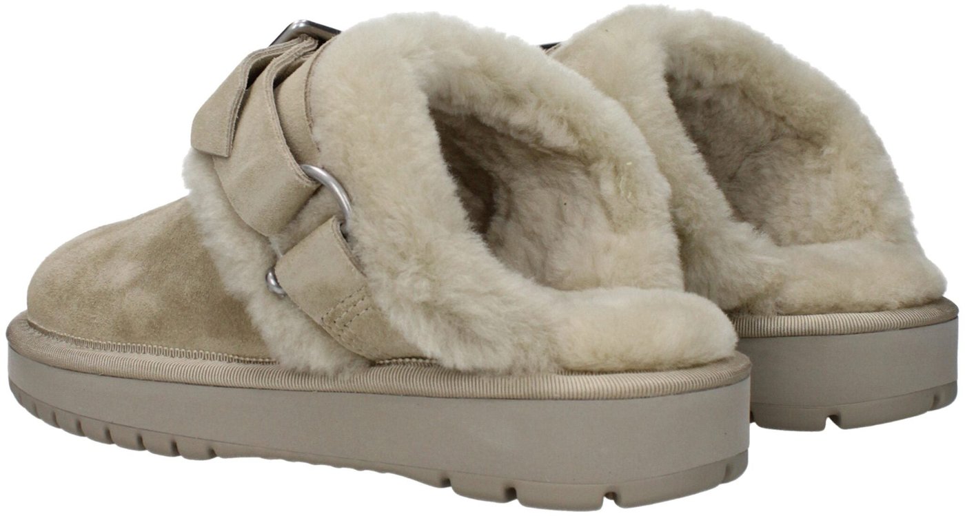 Burberry Green Leather Slippers