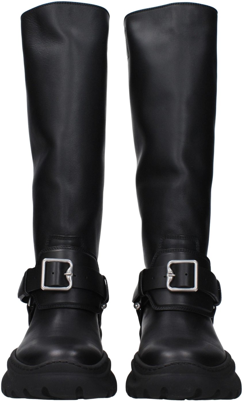 Burberry Black Leather Boots