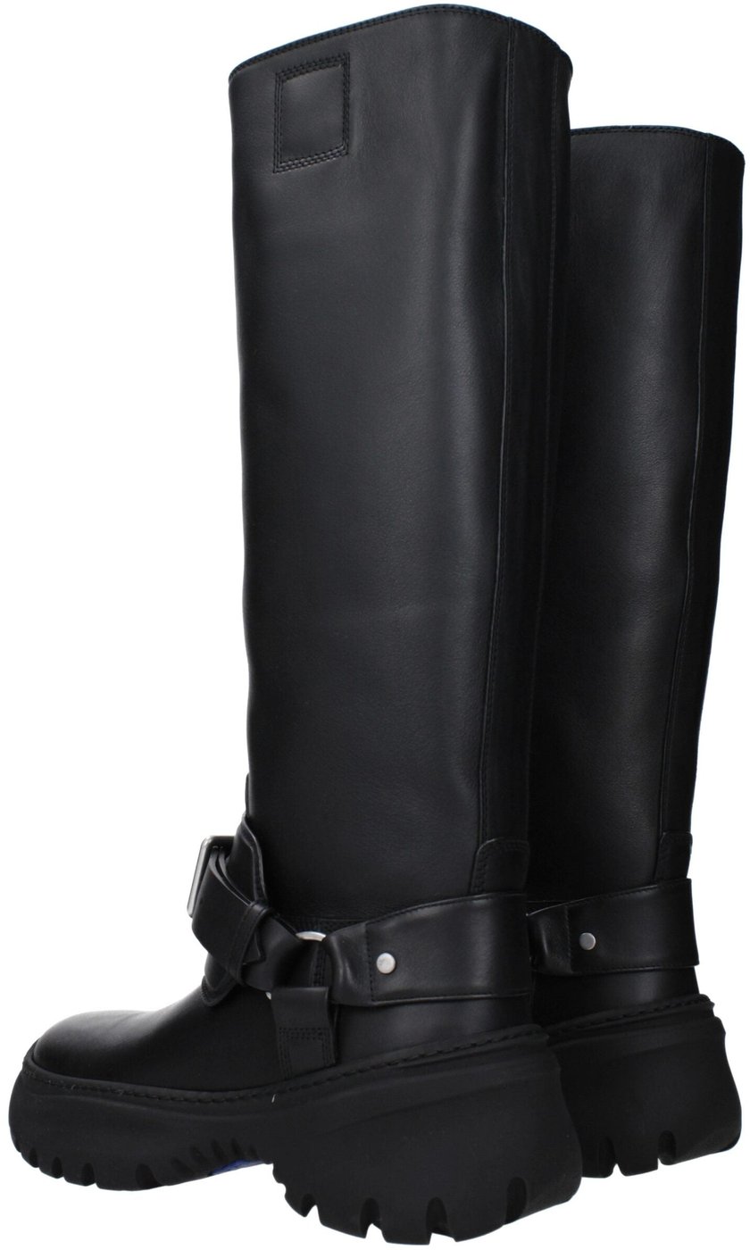 Burberry Black Leather Boots