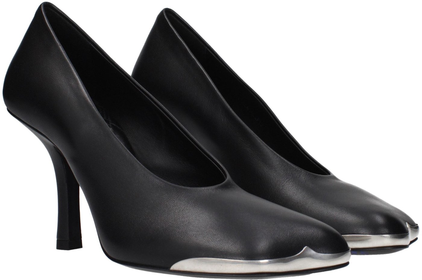 Burberry Black Leather High Heel Pumps