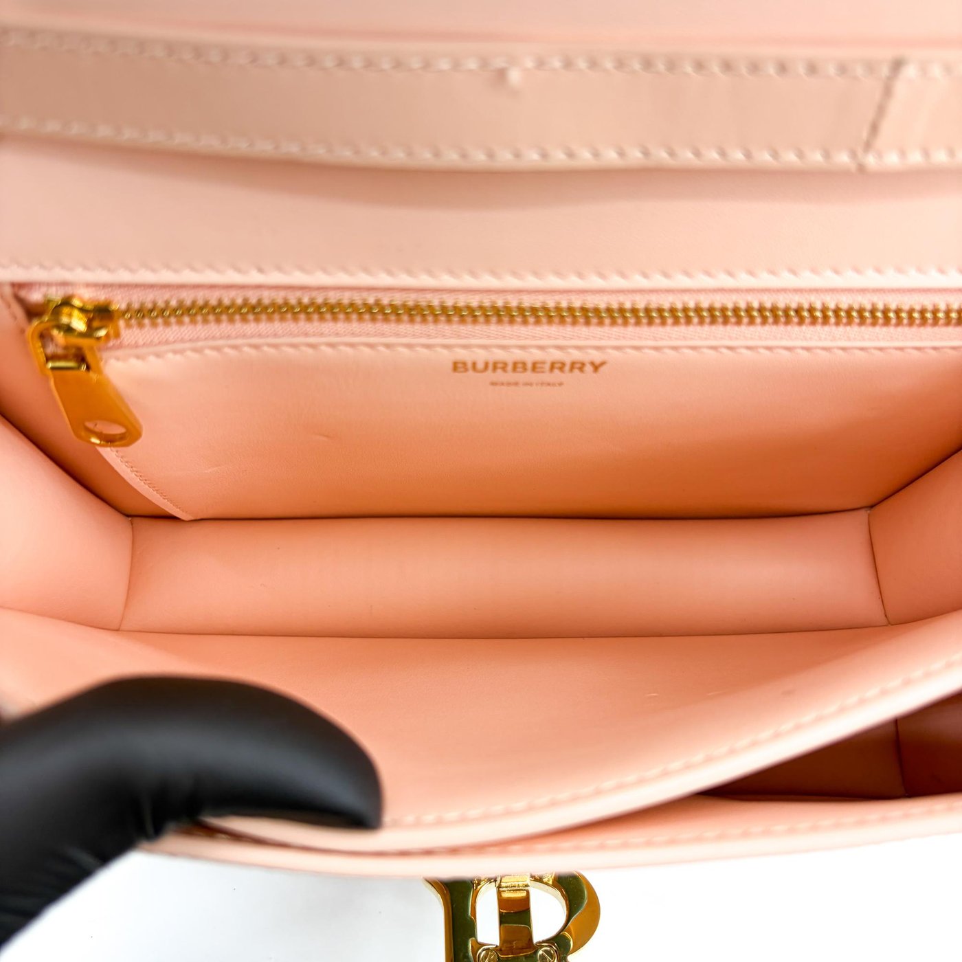 Burberry TB Shoulder Bag Leather Small