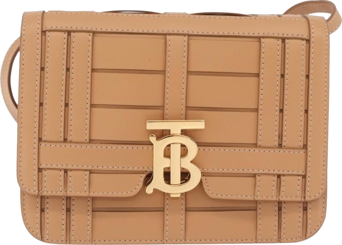 Burberry TB Flap Woven Leather Small