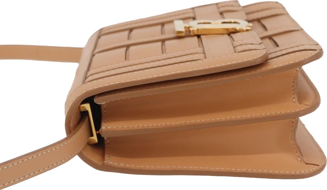 Burberry TB Flap Woven Leather Small