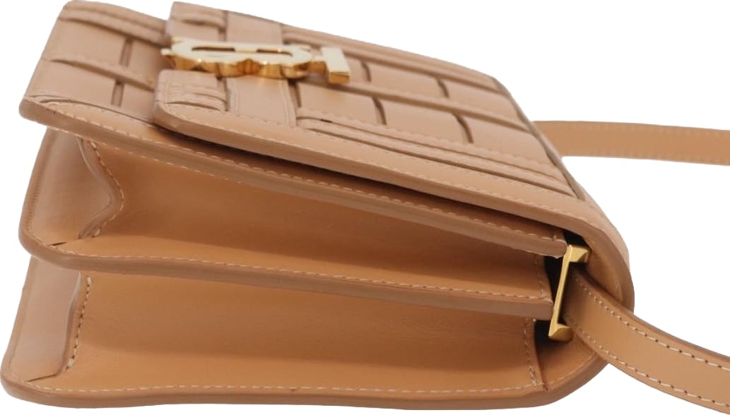 Burberry TB Flap Woven Leather Small