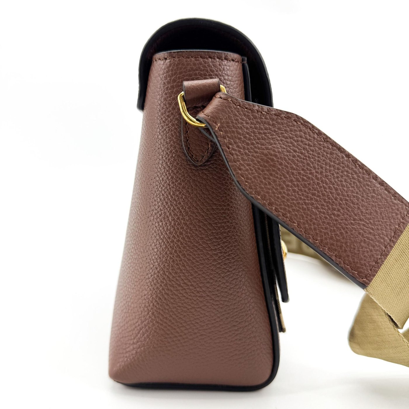 Burberry Note Leather with Vintage Check Canvas Medium
