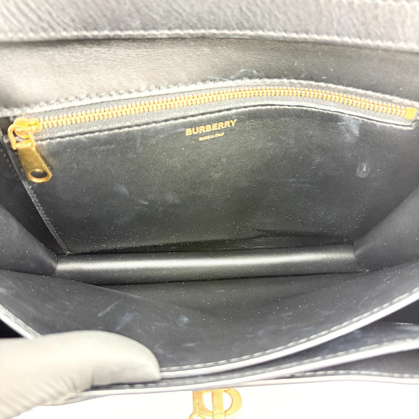Burberry TB Shoulder Bag Leather Small