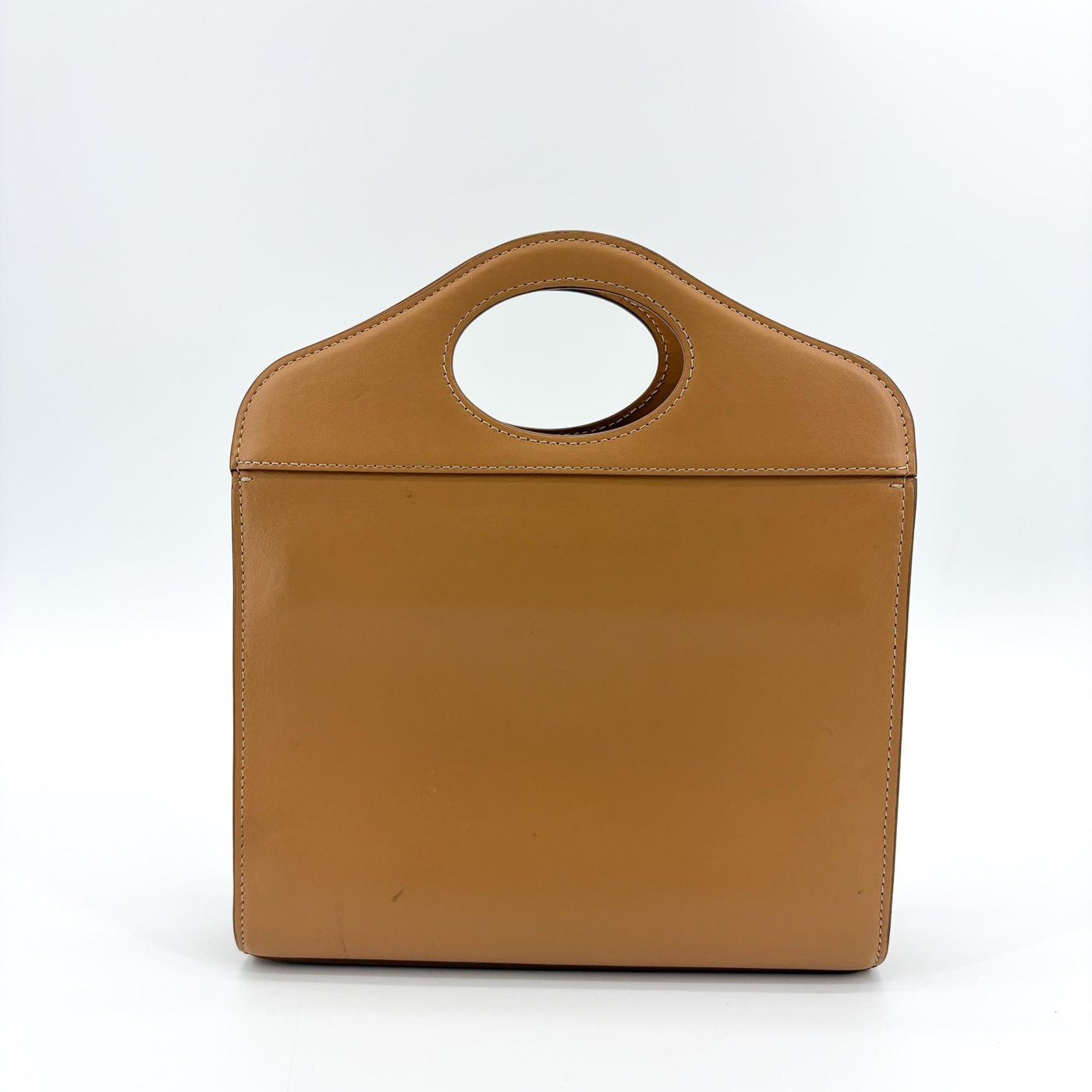 Burberry Convertible Fold Over Pocket Clutch Leather Small
