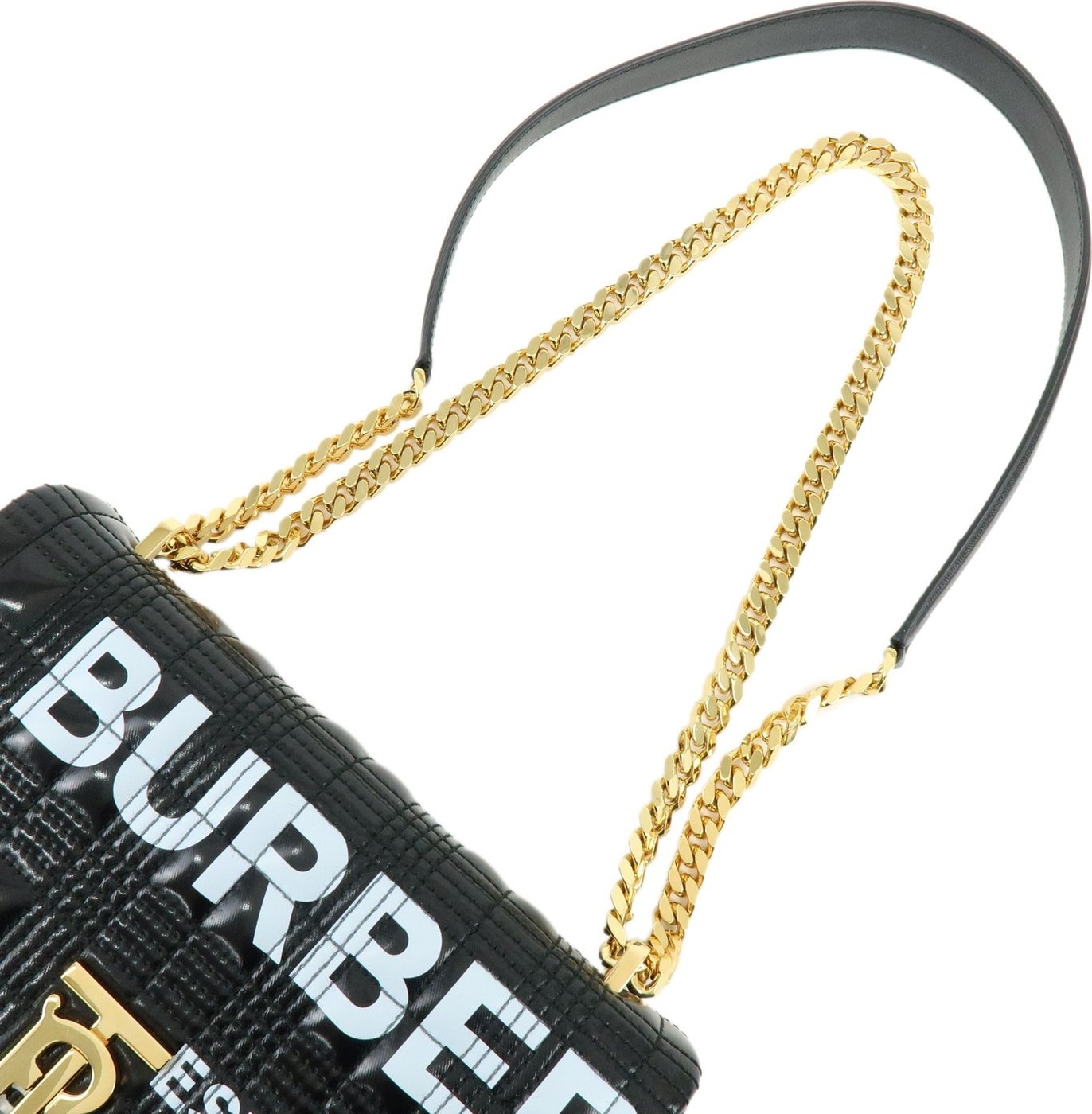 Burberry Lola Clutch on Chain Quilted Leather
