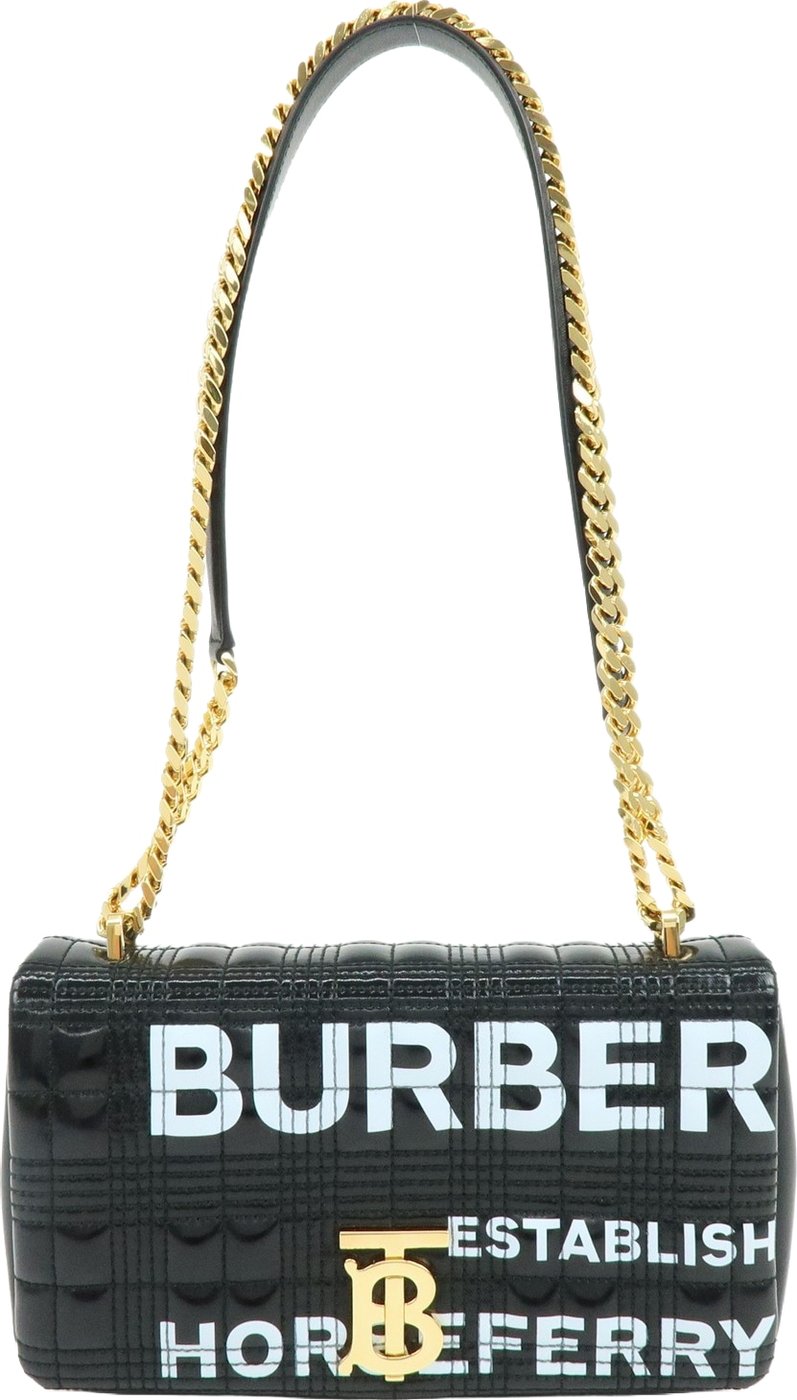 Burberry Lola Clutch on Chain Quilted Leather