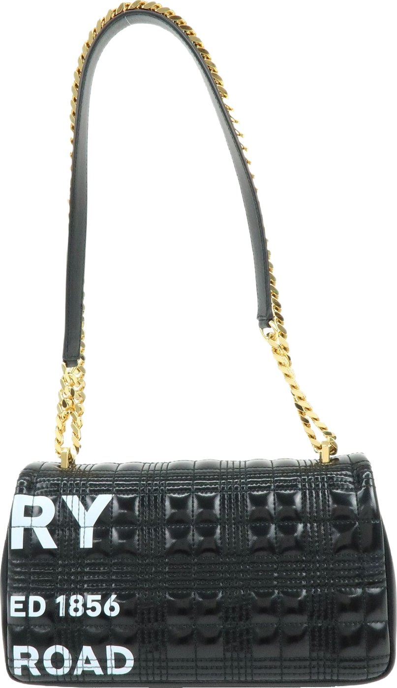 Burberry Lola Clutch on Chain Quilted Leather